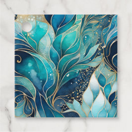 Kleurrijke Abstracte Inkt Kunst Cadeaublaadjes Bedankjes Labels