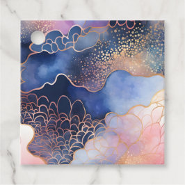 Kleurrijke Abstracte Inkt Kunst Cadeautags Bedankjes Labels