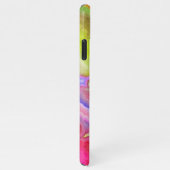 Kleurrijke Abstracte inkt met uw monogram iPhone Hoesje (Rechterkant)