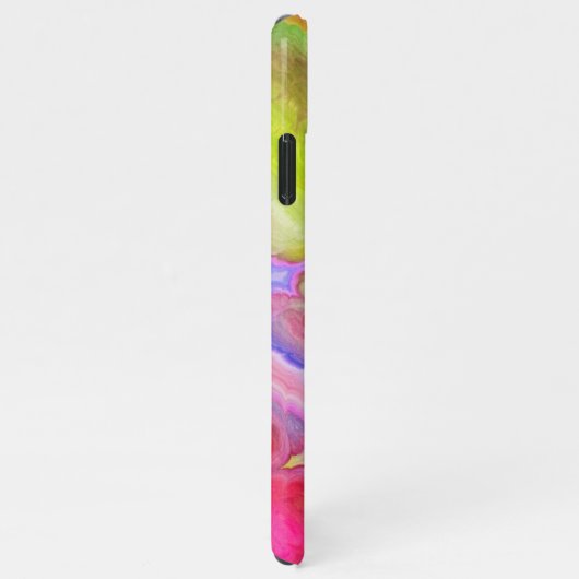 Kleurrijke Abstracte inkt met uw monogram iPhone Hoesje (Rechterkant)