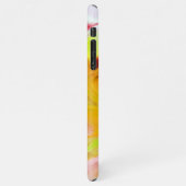 Kleurrijke Abstracte inkt met uw monogram iPhone Hoesje (Linkerkant)