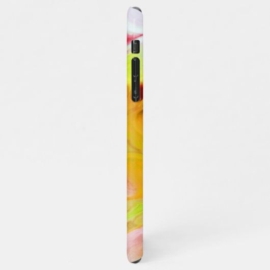 Kleurrijke Abstracte inkt met uw monogram iPhone Hoesje (Linkerkant)