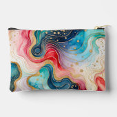 Kleurrijke Abstracte Inktenkunst Accessoiretas Etui (Achterkant)