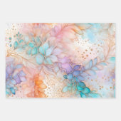 Kleurrijke Abstracte Inktkunst Verpakkende Documen Inpakpapier Vel (Voorkant 2)