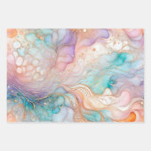 Kleurrijke Abstracte Inktkunst Verpakkende Documen Inpakpapier Vel (Voorkant)