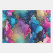 Kleurrijke Abstracte Inktkunst Verpakkende Documen Inpakpapier Vel (Voorkant 2)