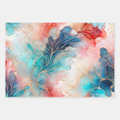 Kleurrijke Abstracte Inktkunst Verpakkende Documen Inpakpapier Vel (Voorkant 3)