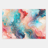 Kleurrijke Abstracte Inktkunst Verpakkende Documen Inpakpapier Vel (Voorkant 2)