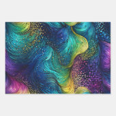 Kleurrijke Abstracte Inktkunst Verpakkende Documen Inpakpapier Vel (Voorkant 3)