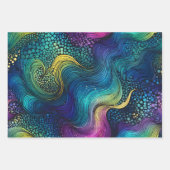 Kleurrijke Abstracte Inktkunst Verpakkende Documen Inpakpapier Vel (Voorkant 2)