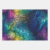 Kleurrijke Abstracte Inktkunst Verpakkende Documen Inpakpapier Vel (Voorkant)