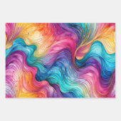 Kleurrijke Abstracte Inktkunst Verpakkende Documen Inpakpapier Vel (Voorkant)