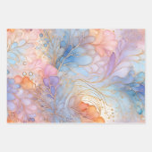 Kleurrijke Abstracte Inktkunst Verpakkende Documen Inpakpapier Vel (Voorkant 3)