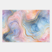 Kleurrijke Abstracte Inktkunst Verpakkende Documen Inpakpapier Vel (Voorkant 2)