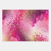 Kleurrijke Abstracte Inktkunst Verpakkende Documen Inpakpapier Vel (Voorkant 2)