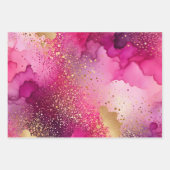 Kleurrijke Abstracte Inktkunst Verpakkende Documen Inpakpapier Vel (Voorkant)