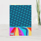 Kleurrijke Abstracte Inspirivity Custom Age Verjaa Kaart (Achterkant)