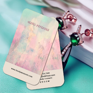 Kleurrijke Abstracte juwelen-oorenkaart Visitekaartje