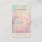 Kleurrijke Abstracte juwelen-oorenkaart Visitekaartje (Voorkant)