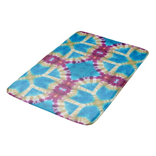 Kleurrijke Abstracte Kaleidoscoop Tie Dye Pattern Badmat (Gekanteld)