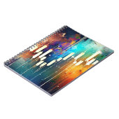 Kleurrijke abstracte kandelaar grafiek schilderen notitieboek (Linkerzijde)