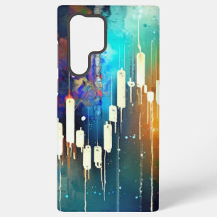 Kleurrijke abstracte kandelaar grafiek schilderen samsung galaxy hoesje