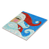 Kleurrijke Abstracte kerstman Tegeltje (Zijkant)