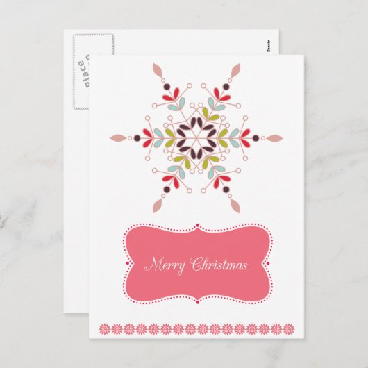 Kleurrijke Abstracte kerstster Feestdagenkaart (Voorkant / Achterkant)