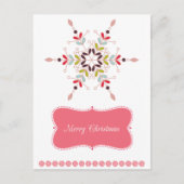 Kleurrijke Abstracte kerstster Feestdagenkaart (Voorkant)