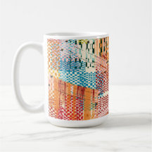 Kleurrijke Abstracte Krantencollage Koffiemok
