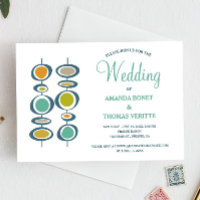 Kleurrijke Abstracte kringen Mid Century Wedding