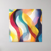 Kleurrijke Abstracte Kronkelende Lint Canvas Afdruk (Voorkant)