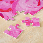 Kleurrijke abstracte kronkelende verf legpuzzel (Zijkant)