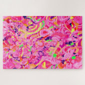 Kleurrijke abstracte kronkelende verf legpuzzel (Horizontaal)