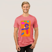 Kleurrijke Abstracte Kunst 10 Tri-Blend Shirt (Voorkant volledig)
