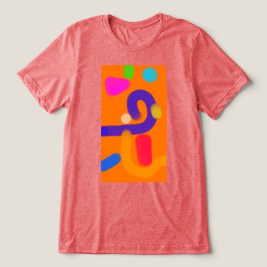 Kleurrijke Abstracte Kunst 10 Tri-Blend Shirt (Design voorkant)