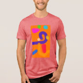 Kleurrijke Abstracte Kunst 10 Tri-Blend Shirt (Voorkant)