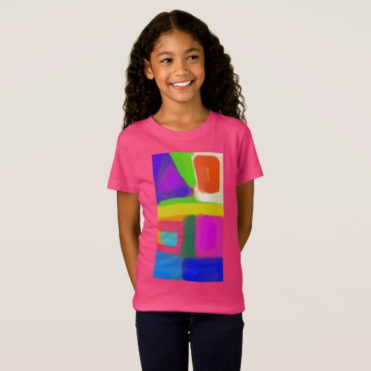 Kleurrijke Abstracte Kunst 16 T-shirt (Voorkant volledig)