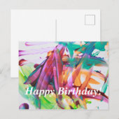 Kleurrijke Abstracte Kunst-2-Ansichtkaart Ansichts Briefkaart (Voorkant / Achterkant)