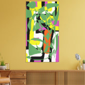 Kleurrijke abstracte kunst 4 canvas afdruk (Insitu (Woonkamer))