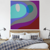 Kleurrijke Abstracte kunst 613 Canvas Afdruk (Insitu (Slaapkamer))