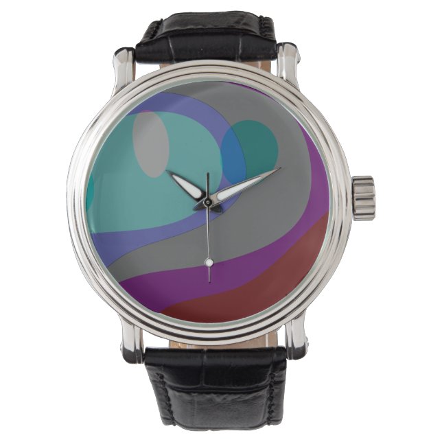 Kleurrijke Abstracte kunst 613 Horloge (Voorkant)