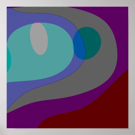 Kleurrijke Abstracte kunst 613 Poster (Voorkant)