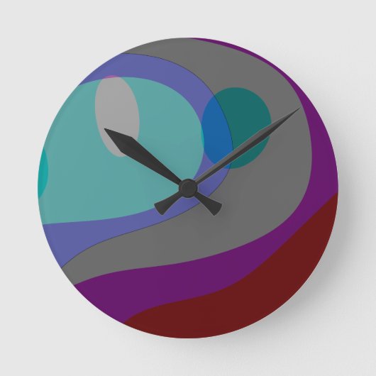 Kleurrijke Abstracte kunst 613 Ronde Klok (Voorkant)