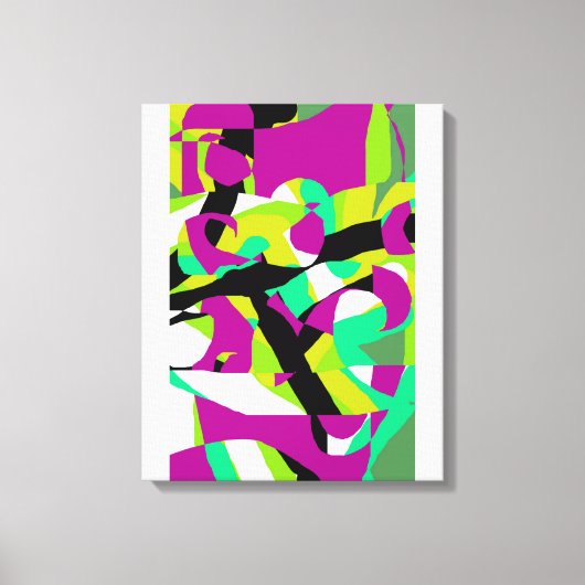 Kleurrijke abstracte kunst 7 canvas afdruk (Voorkant)