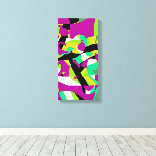 Kleurrijke abstracte kunst 7 canvas afdruk (Insitu (Houten vloer))