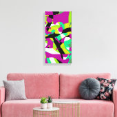 Kleurrijke abstracte kunst 7 canvas afdruk (Insitu (Woonkamer))