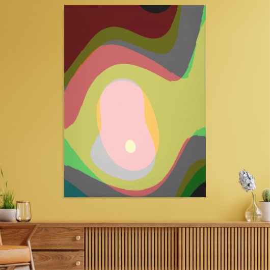 Kleurrijke Abstracte Kunst 921 Canvas Afdruk (Insitu (Woonkamer))