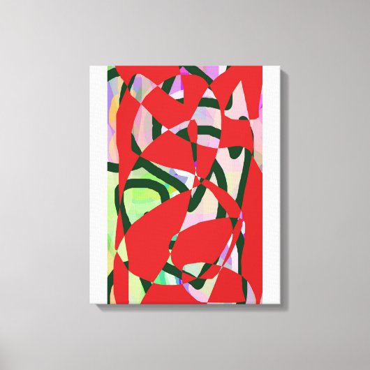 Kleurrijke abstracte kunst 9 canvas afdruk (Voorkant)