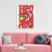 Kleurrijke abstracte kunst 9 canvas afdruk (Insitu (Woonkamer))